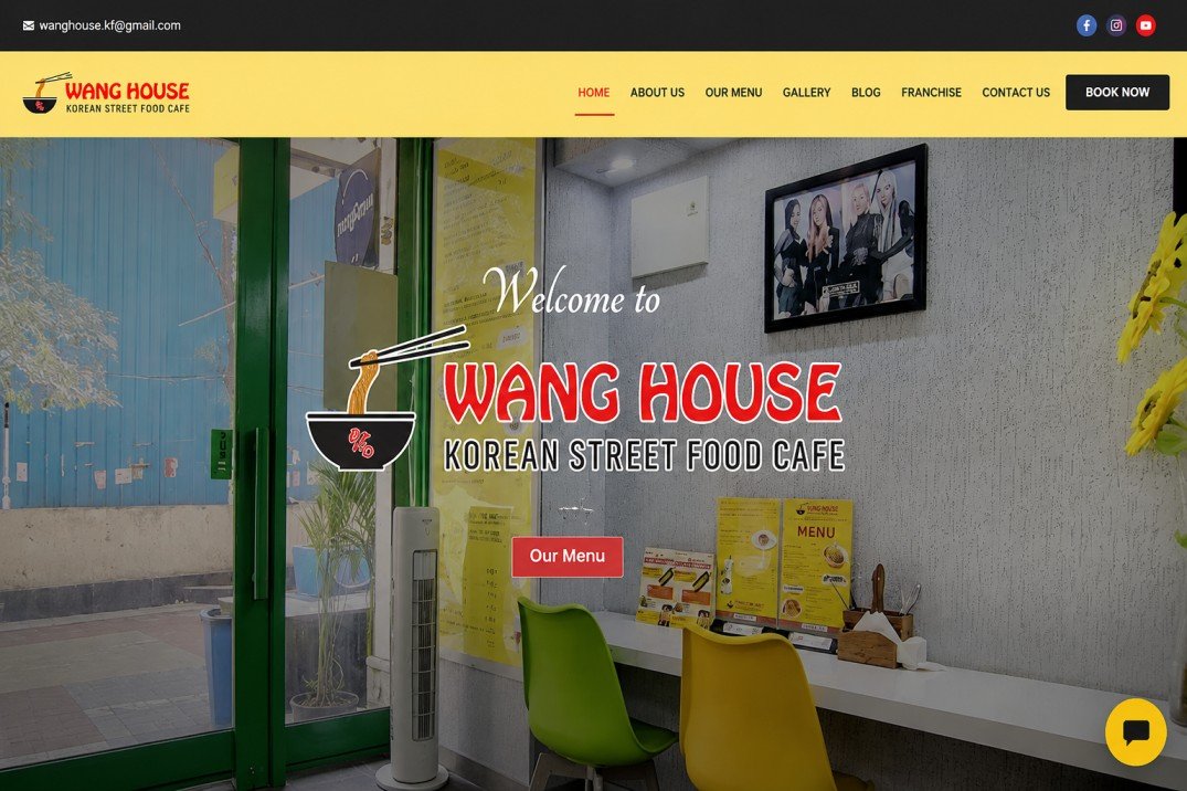 Wang House website homepage