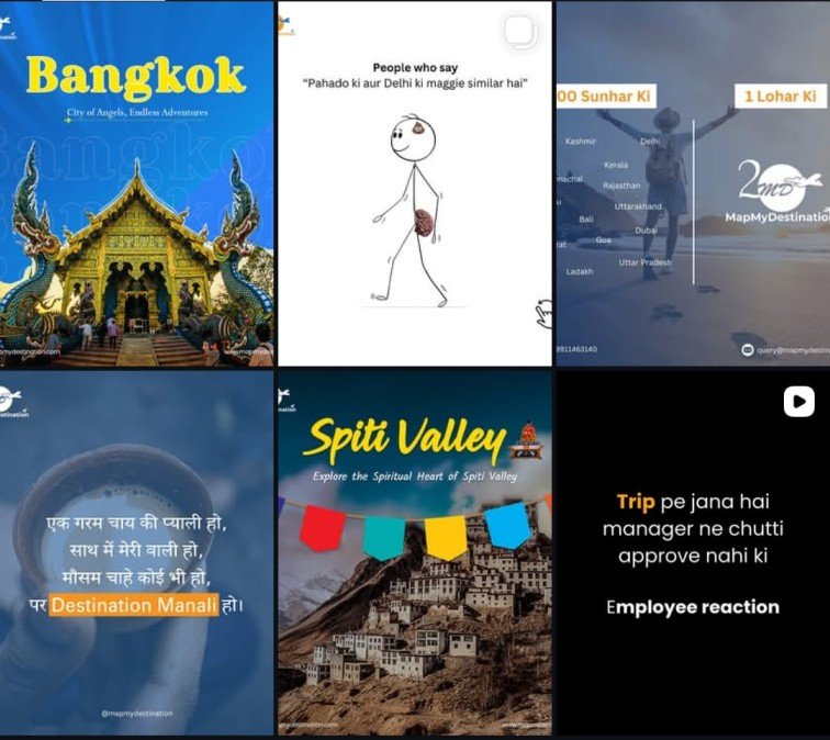 Map My Destination social media content
